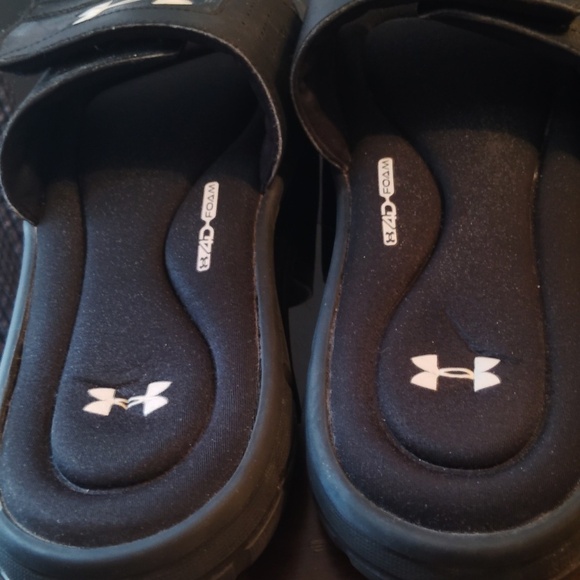 Under Armour Slip Ons Slides Size 14 Black - Picture 8 of 16